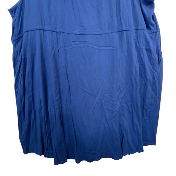 NWOT Torrid MINI TEXTURED RAYON SHIRT DRESS - royal blue plus size 5 - Picture 12 of 16